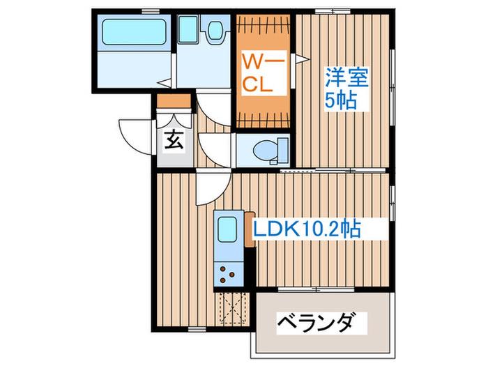 ERDE荒井(1LDK/3階)の間取り写真