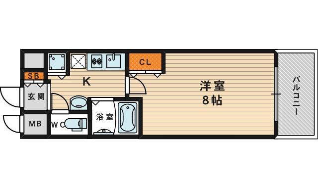 AXIS LIFE 大阪城北(1K/4階)の間取り写真