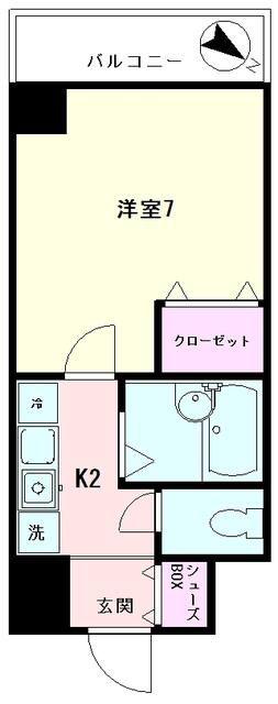 ヴェルト杉並サウスヒル(1K/5階)の間取り写真