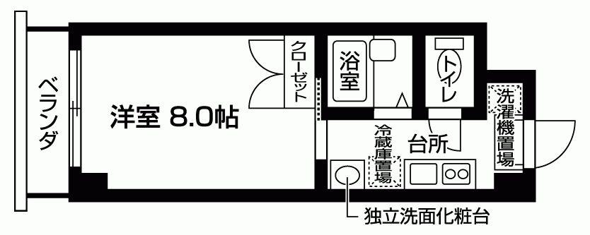 グリーンパティオ野田(ワンルーム/3階)の間取り写真