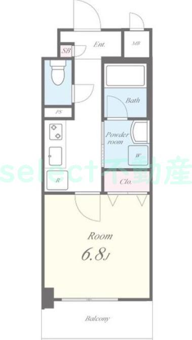 アクアエテルナ泉(1K/5階)の間取り写真