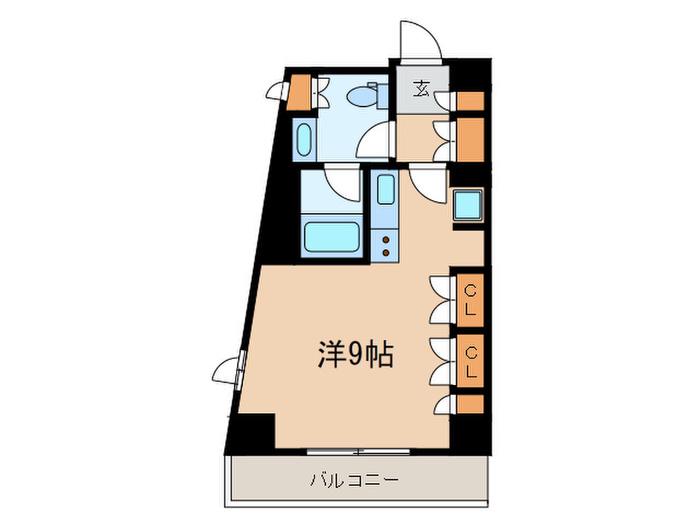 PARKAXIS自由が丘テラス(ワンルーム/2階)の間取り写真