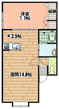 FSD-REAM(1LDK/1階)の間取り写真