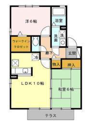 エスポワール・K(2LDK/1階)の間取り写真