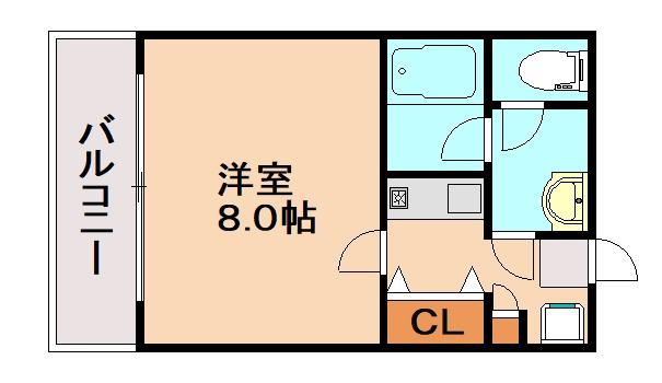 健康ハウス(1K/1階)の間取り写真