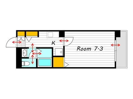フィネス昭和町(1K/1階)の間取り写真