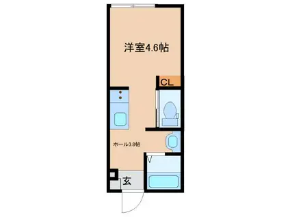 メゾンモカ(ワンルーム/2階)の間取り写真