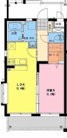 イースト COURT(1LDK/1階)の間取り写真