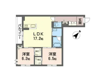 ブリーゼ アイビー(2LDK/2階)の間取り写真