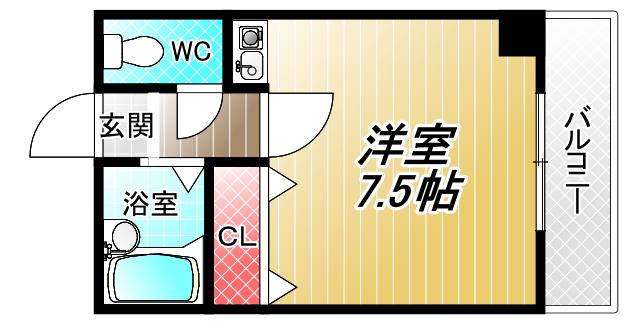 ラスター俊徳(1K/3階)の間取り写真