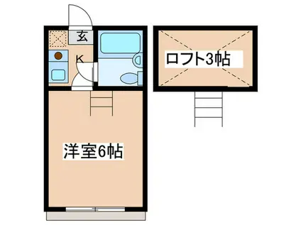 アスピア本厚木A(1K/1階)の間取り写真
