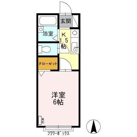CONSTRUCT(1K/1階)の間取り写真