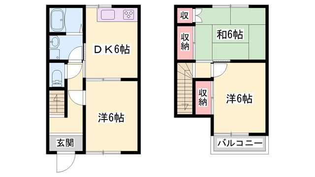 メゾン平成(3DK/1階)の間取り写真