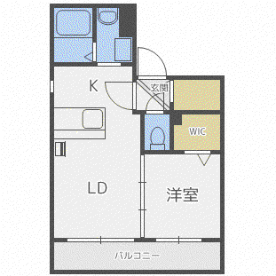 シマン24軒(1LDK/2階)の間取り写真
