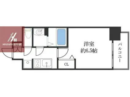 プレサンス玉造ザ・ライブ(1K/5階)の間取り写真