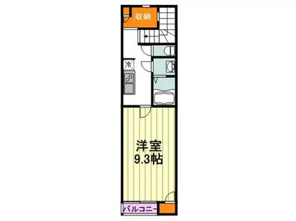 レオネクストオレンジハウス(1K/1階)の間取り写真
