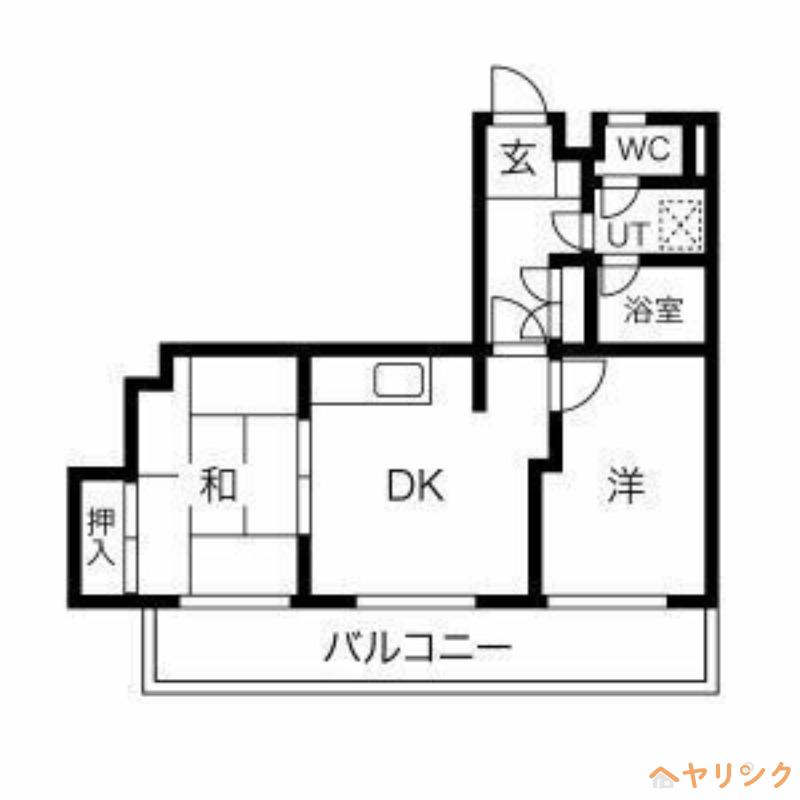 サン・ジョイフル(2DK/2階)の間取り写真