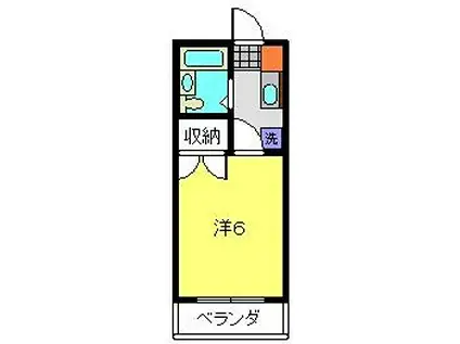 日吉第一QSハイム(1K/3階)の間取り写真