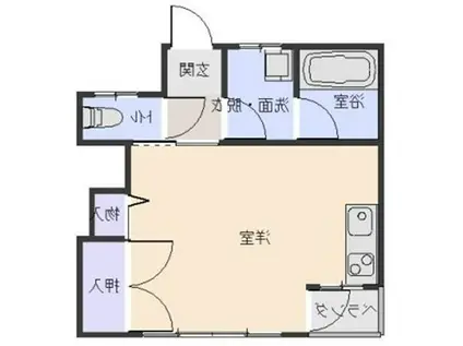 プリンスコート桜町(ワンルーム/2階)の間取り写真