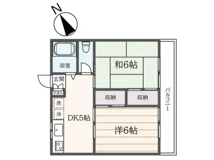 アーバンハイツ(2DK/2階)の間取り写真