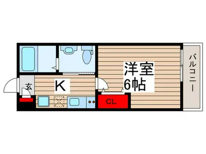 ステラハウス八千代台(1K/3階)の間取り写真