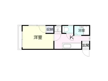 グリンピア・五月(1K/4階)の間取り写真