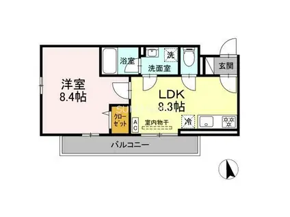 MAESTRO (1LDK/2階)の間取り写真