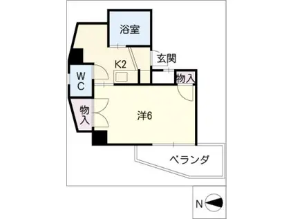 加福本通ビル(1K/7階)の間取り写真