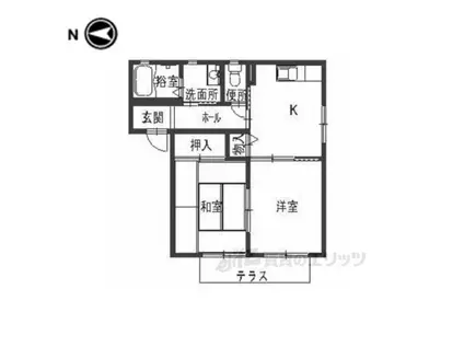 グリーンパレスISA2(2K/1階)の間取り写真