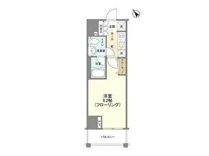 CASA SPLENDIDO 麻布仙台坂(1K/8階)の間取り写真