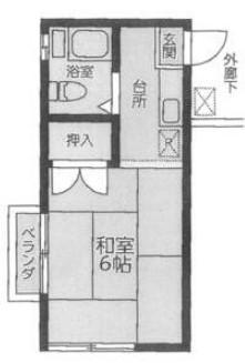ハイツコンノ(1K/2階)の間取り写真
