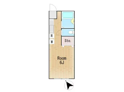 シャンテ・トーゲン(ワンルーム/1階)の間取り写真