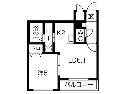 SCHNABEL(1LDK/4階)の間取り写真