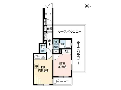 レクセルマンション要町(1LDK/3階)の間取り写真