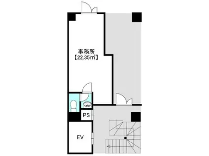 BLOOM錦糸町(ワンルーム/1階)の間取り写真