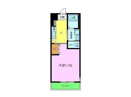 TAAMOSU CREST(1K/1階)の間取り写真