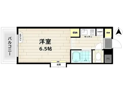 グランアイ香里園(1K/1階)の間取り写真