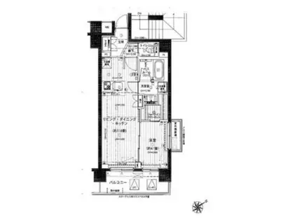 サットンアリビオ八王子(1LDK/3階)の間取り写真