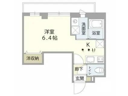 プレゾン(ワンルーム/5階)の間取り写真