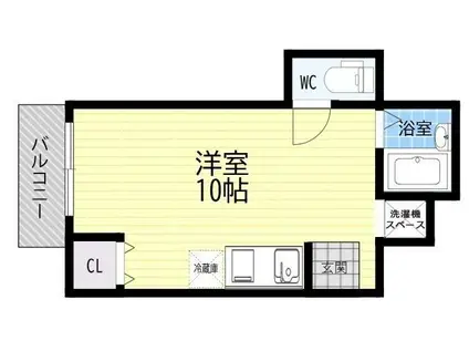 芝野マンション(ワンルーム/4階)の間取り写真