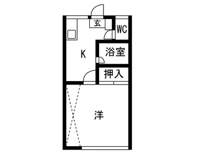 ハイム大井(1K/2階)の間取り写真