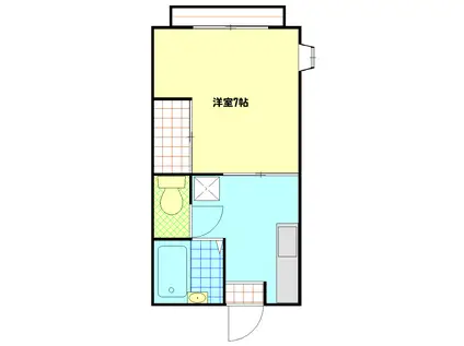 コーポクレイン(1K/1階)の間取り写真