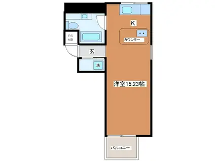 アクアプレイス大阪レジェンドII(ワンルーム/6階)の間取り写真