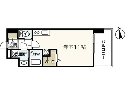 パークフラッツ土橋(ワンルーム/9階)の間取り写真