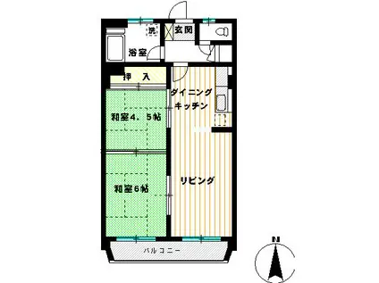 パークマンション(2LDK/3階)の間取り写真