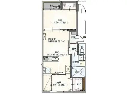 OHANA(2LDK/2階)の間取り写真