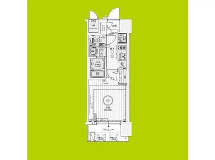 ザ・ウエストマークシティプレミアム(1K/9階)の間取り写真