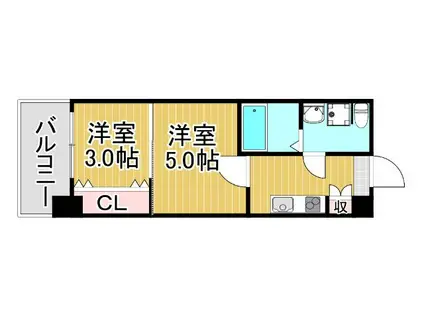 NO82 EMPRESS(1LDK/10階)の間取り写真