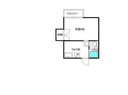 フェルミエ生麦(1K/1階)の間取り写真