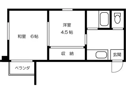 メゾン大手町(2K/3階)の間取り写真